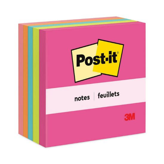 Picture of Post-it® Notes Original Pads in Cape Town Colors, 3 x 3, 100-Sheet, 5/Pack