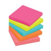 Picture of Post-it® Notes Original Pads in Cape Town Colors, 3 x 3, 100-Sheet, 5/Pack