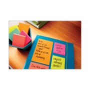 Picture of Post-it® Notes Original Pads in Cape Town Colors, Lined, 4 x 6, 100-Sheet, 3/Pack