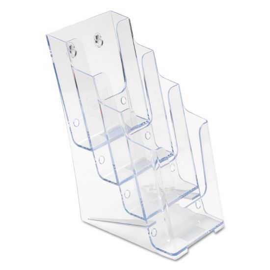 Picture of deflecto® Multi Compartment DocuHolder, Four Compartments, 4 7/8w x 6 1/8d x 10h, Clear