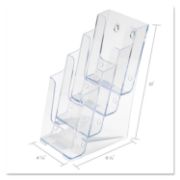 Picture of deflecto® Multi Compartment DocuHolder, Four Compartments, 4 7/8w x 6 1/8d x 10h, Clear