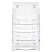 Picture of deflecto® Multi Compartment DocuHolder, Four Compartments, 9 3/8w x 7d x 13 5/8h, Clear