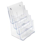 Picture of deflecto® Multi Compartment DocuHolder, Four Compartments, 9 3/8w x 7d x 13 5/8h, Clear