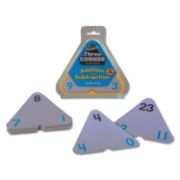 Picture of TREND® Addition/Subtraction Three-Corner Flash Cards, 6 & Up, 48/Set