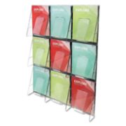Picture of deflecto® Multi-Pocket Wall-Mount Literature Systems, 27 1/2w x 35 5/8h, Clear/Black