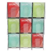 Picture of deflecto® Multi-Pocket Wall-Mount Literature Systems, 27 1/2w x 35 5/8h, Clear/Black