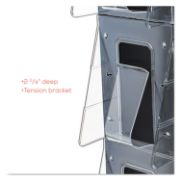 Picture of deflecto® Multi-Pocket Wall-Mount Literature Systems, 27 1/2w x 35 5/8h, Clear/Black