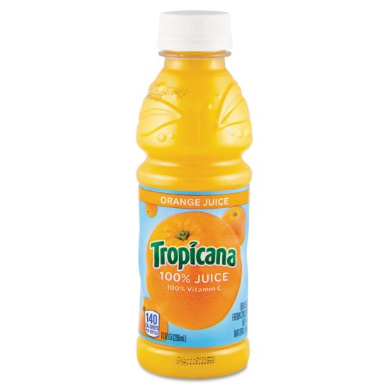 Picture of Tropicana® 100% Juice, Orange, 10oz Bottle, 24/Carton