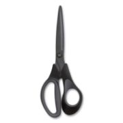 Picture of TRU RED™ Non-Stick Titanium-Coated Scissors, 8" Long, 3.86" Cut Length, Charcoal Black Blades, Black/Gray Straight Handle