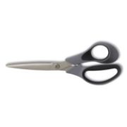 Picture of TRU RED™ Non-Stick Titanium-Coated Scissors, 8" Long, 3.86" Cut Length, Gun-Metal Gray Blades, Gray/Black Straight Handle