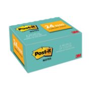 Picture of Post-it® Notes Original Pads in Marseille Colors, Value Pack, 1 1/2 x 2, 100-Sheet, 24/Pack