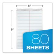 Picture of TOPS™ Steno Book w/Assorted Colored Covers, 6 x 9, White, 80 Sheets, 4 Pads/Pack