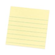 Picture of Post-it® Notes Super Sticky Canary Yellow Note Pads, Lined, 4 x 4, 90-Sheet, 12/Pack