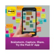 Picture of Post-it® Notes Super Sticky Meeting Notes in Rio de Janeiro Colors, Lined, 8 x 6, 45-Sheet, 4/Pack