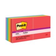 Picture of Post-it® Notes Super Sticky Pads in Marrakesh Colors, 3 x 3, 90-Sheet, 12/Pack