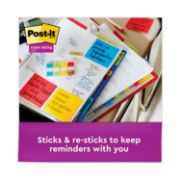 Picture of Post-it® Notes Super Sticky Pads in Marrakesh Colors, 3 x 3, 90-Sheet, 5/Pack