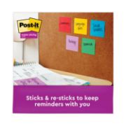 Picture of Post-it® Notes Super Sticky Pads in Marrakesh Colors, 3 x 3, 90-Sheet, 5/Pack