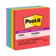 Picture of Post-it® Notes Super Sticky Pads in Marrakesh Colors, 3 x 3, 90-Sheet, 5/Pack