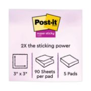 Picture of Post-it® Notes Super Sticky Pads in Marrakesh Colors, 3 x 3, 90-Sheet, 5/Pack
