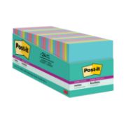 Picture of Post-it® Notes Super Sticky Pads in Miami Colors, 3 x 3, 70/Pad, 24 Pads/Pack