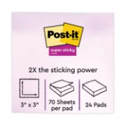 Picture of Post-it® Notes Super Sticky Pads in Miami Colors, 3 x 3, 70/Pad, 24 Pads/Pack