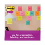 Picture of Post-it® Notes Super Sticky Pads in Miami Colors, 3 x 3, 90/Pad, 12 Pads/Pack