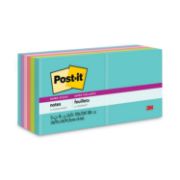 Picture of Post-it® Notes Super Sticky Pads in Miami Colors, 3 x 3, 90/Pad, 12 Pads/Pack