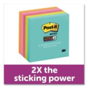 Picture of Post-it® Notes Super Sticky Pads in Miami Colors, 3 x 3, 90/Pad, 5 Pads/Pack