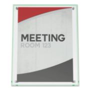 Picture of deflecto® Superior Image Beveled Edge Sign Holder, Acrylic, 8 1/2 X 11 Insert, Clear
