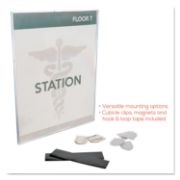 Picture of deflecto® Superior Image Cubicle Sign Holder, 8 1/2 x 11 Insert, Clear