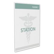 Picture of deflecto® Superior Image Cubicle Sign Holder, 8 1/2 x 11 Insert, Clear
