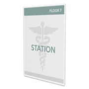Picture of deflecto® Superior Image Cubicle Sign Holder, 8 1/2 x 11 Insert, Clear