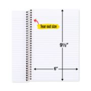 Picture of Five Star® Wirebound 2-Subject Notebook, College Rule, 9 1/2 x 6, 100 Sheets, Assorted