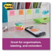 Picture of Post-it® Notes Super Sticky Pads in Miami Colors, 3 x 3, 90/Pad, 5 Pads/Pack