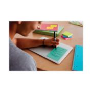 Picture of Post-it® Notes Super Sticky Pads in Miami Colors, 4 x 6, 90/Pad, 3 Pads/Pack