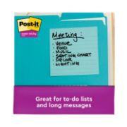 Picture of Post-it® Notes Super Sticky Pads in Miami Colors, Lined, 4 x 4, 90/Pad, 6 Pads/Pack