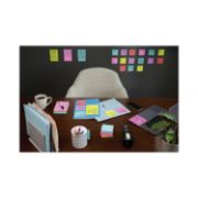 Picture of Post-it® Notes Super Sticky Pads in Miami Colors, Lined, 4 x 4, 90/Pad, 6 Pads/Pack