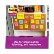 Picture of Post-it® Notes Super Sticky Pads in Rio de Janeiro Colors, (6) 3 x 3 & (3) 4 x 6, 90-Sheet Pads, 9 Pads/PK
