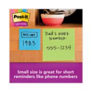 Picture of Post-it® Notes Super Sticky Pads in Rio de Janeiro Colors, 2 x 2, 90-Sheet, 8/Pack