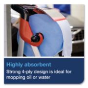 Picture of Tork® Industrial Paper Wiper, 4-Ply, 11 x 15.75, Blue, 375 Wipes/Roll, 2 Roll/Carton