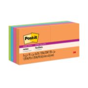 Picture of Post-it® Notes Super Sticky Pads in Rio de Janeiro Colors, 2 x 2, 90-Sheet, 8/Pack