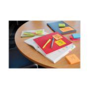 Picture of Post-it® Notes Super Sticky Pads in Rio de Janeiro Colors, 3 x 3, 90-Sheet, 12/Pack
