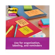 Picture of Post-it® Notes Super Sticky Pads in Rio de Janeiro Colors, 3 x 3, 90-Sheet, 12/Pack