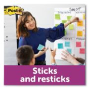 Picture of Post-it® Notes Super Sticky Pads in Rio de Janeiro Colors, 3 x 3, 90-Sheet, 5/Pack