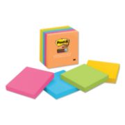 Picture of Post-it® Notes Super Sticky Pads in Rio de Janeiro Colors, 3 x 3, 90-Sheet, 5/Pack