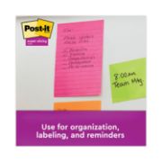Picture of Post-it® Notes Super Sticky Pads in Rio de Janeiro Colors, Lined, 4 x 6, 90-Sheet, 3/Pack