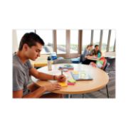 Picture of Post-it® Notes Super Sticky Pads in Rio de Janeiro Colors, Lined, 4 x 6, 90-Sheet, 3/Pack