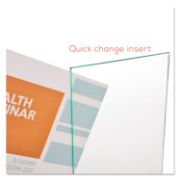 Picture of deflecto® Superior Image Premium Green Edge Sign Holder, Acrylic, 8 1/2 x 11 Insert, Clear