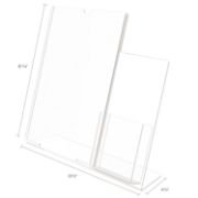 Picture of deflecto® Superior Image Sign Holder With Pocket,  13 1/2w x 4 1/4d X 10 7/8h, Clear
