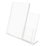 Picture of deflecto® Superior Image Sign Holder With Pocket,  13 1/2w x 4 1/4d X 10 7/8h, Clear